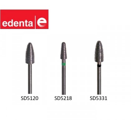 Edenta Sintered Diamond Burs - 1pc - Options Available